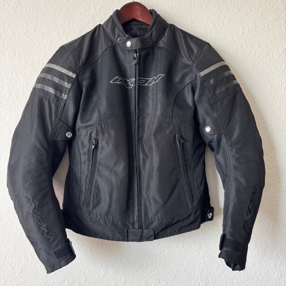 Ixon Electra Womens Black Mesh Motorcycle Jacket Removable Liner E4392F XS 8 26